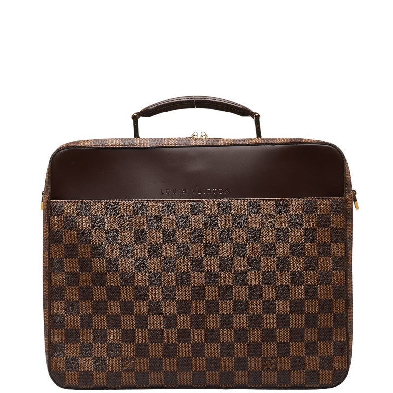 Louis Vuitton Damier Porteo-inatour Savannah Business Bag 2WAY N53355 Brown PVC Leather Men LOUIS VUITTON