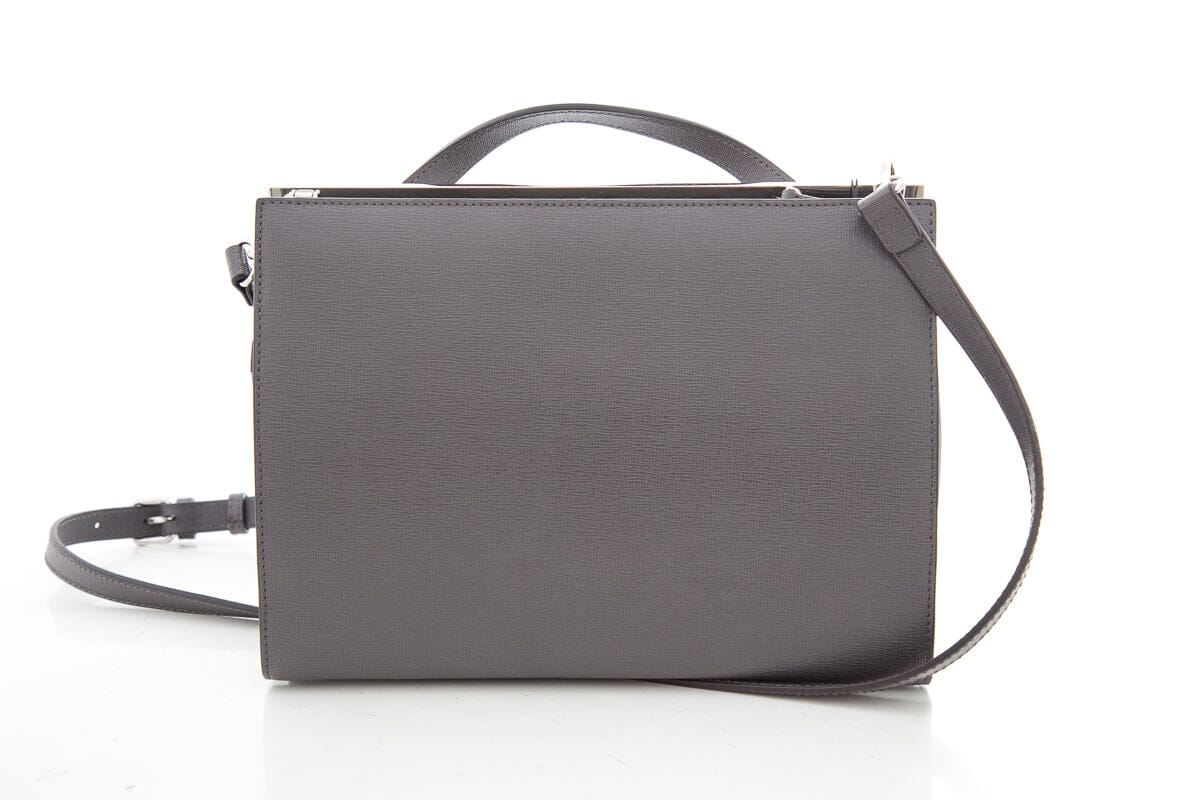 Fendi Grey Croc Calf Hair Printed Demi Jour Handbag