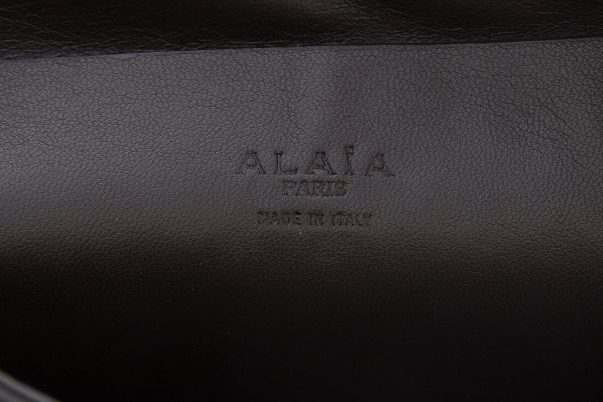 Alaia Black Pony Hair Studded Handbag