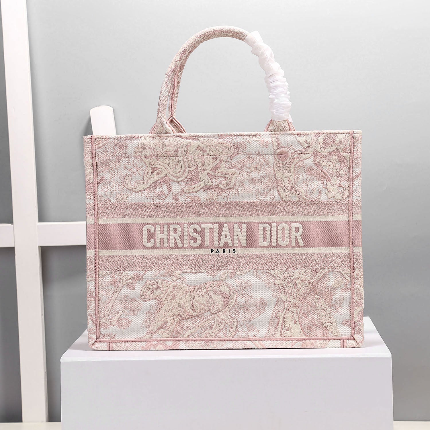 GLAMI MeGLAMIum Book Tote Bag By Maria Grazia Chiuri Pink For Women 14in/36cm CD M1296ZTDT_M912