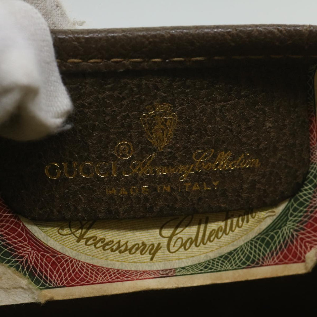GUCCI GG Supreme Web Sherry Line Pouch Beige Red Green 89 01 021 61002