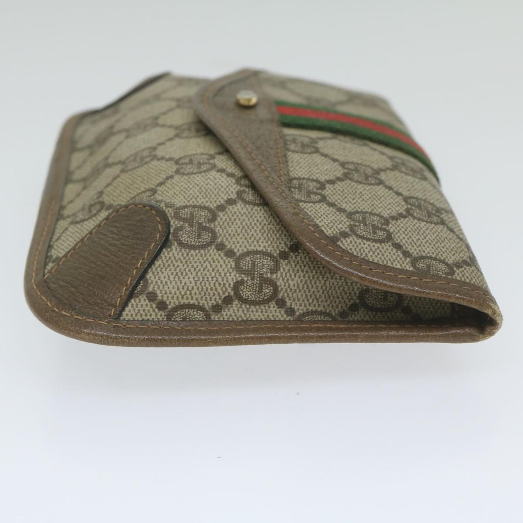GUCCI GG Supreme Web Sherry Line Pouch Beige Red Green 89 01 021 61002