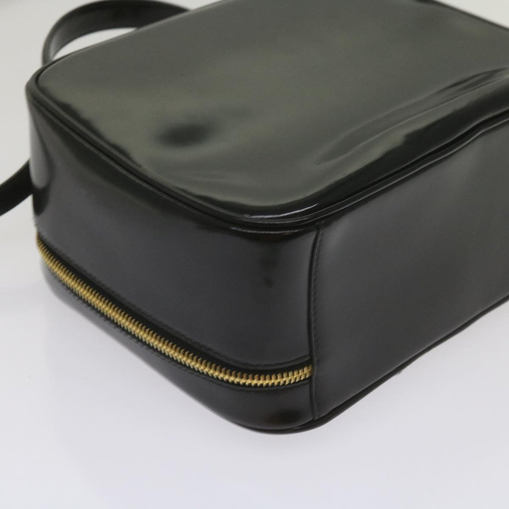 GUCCI Bamboo Vanity Cosmetic Pouch Patent leather Black 000 2040 0323 61015