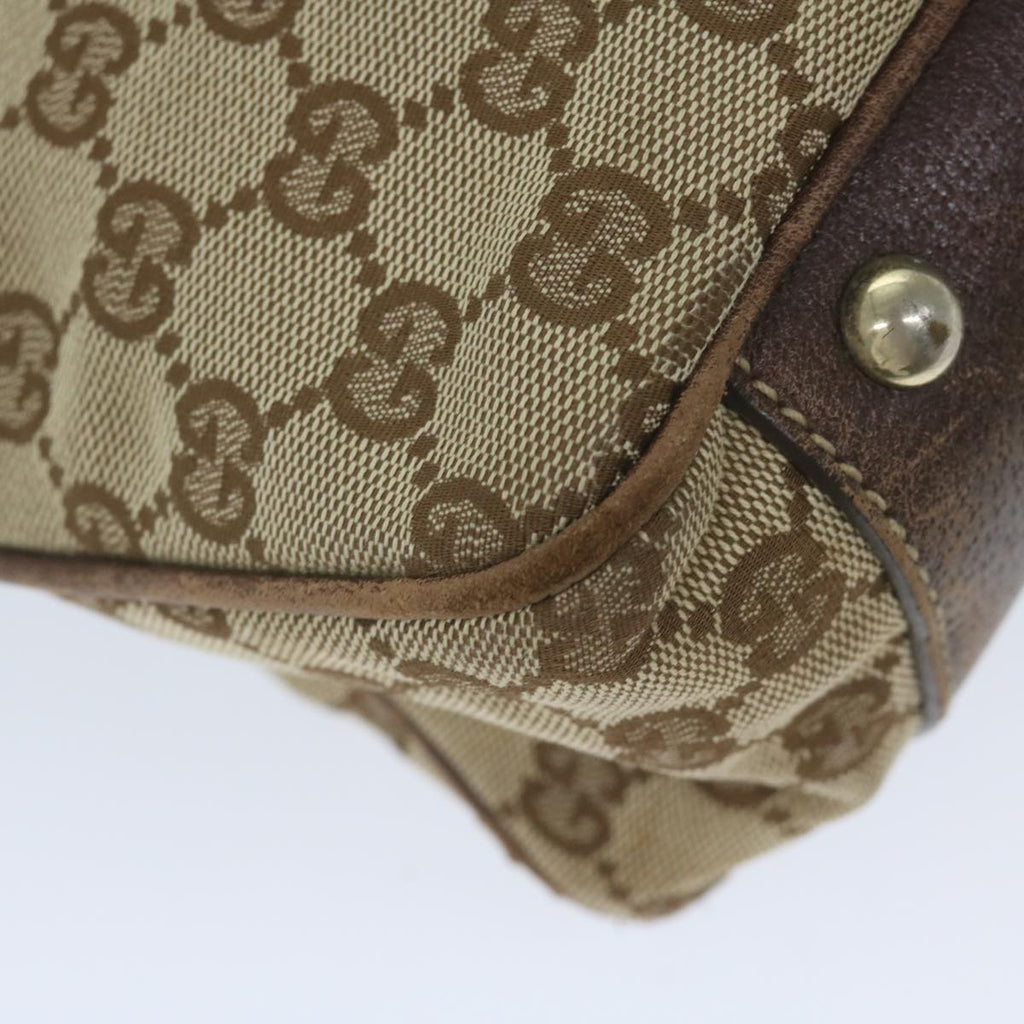 GUCCI GG Canvas Web Sherry Line Tote Bag Beige Red Green 161717 61031
