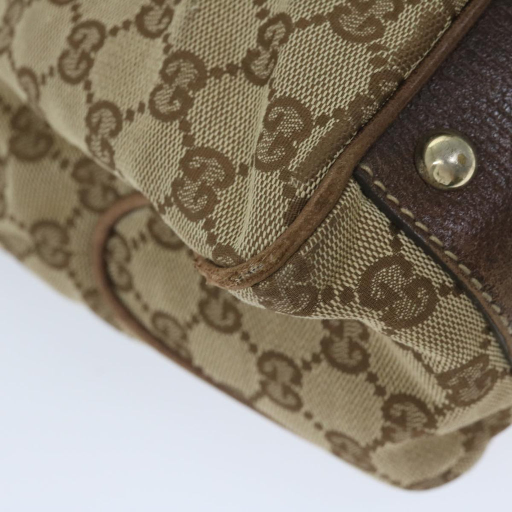 GUCCI GG Canvas Web Sherry Line Tote Bag Beige Red Green 161717 61031