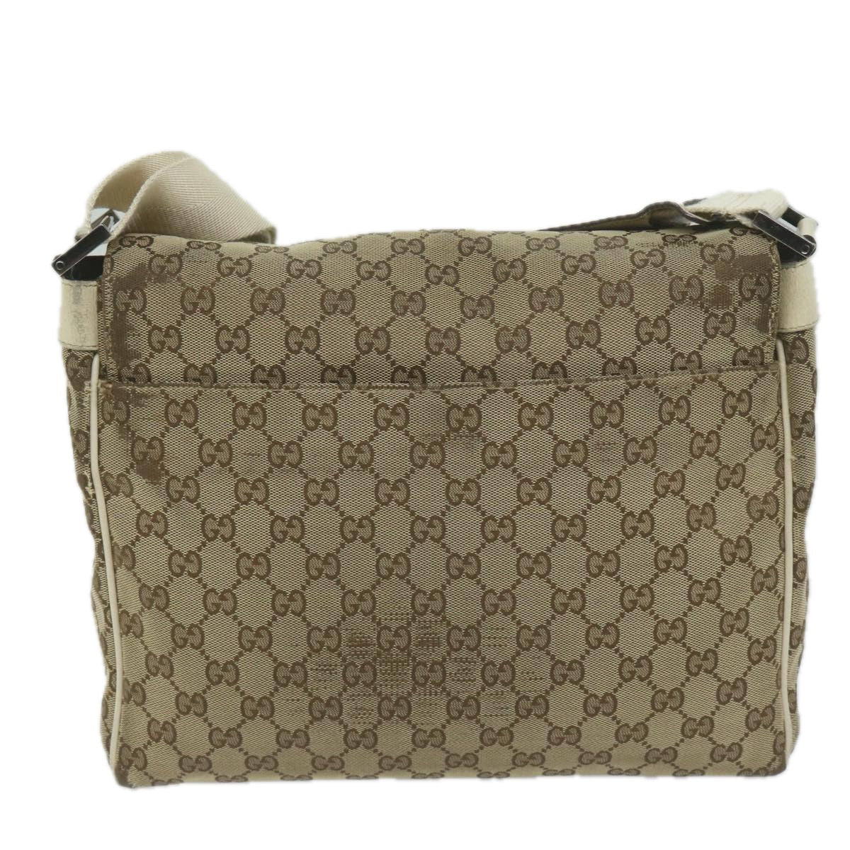 GUCCI GG Canvas Shoulder Bag Beige 146236 61032