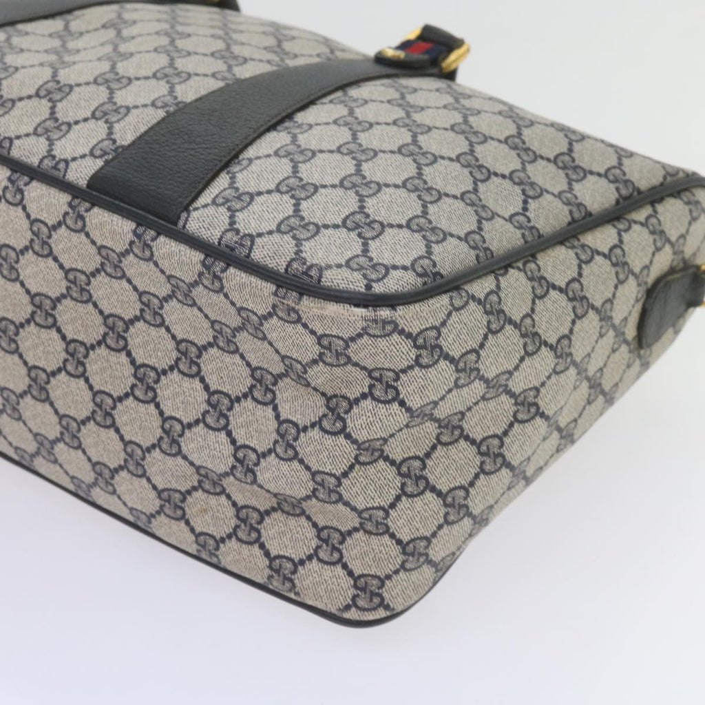 GUCCI GG Supreme Sherry Line Boston Bag PVC Leather Red 39 02 041 61035