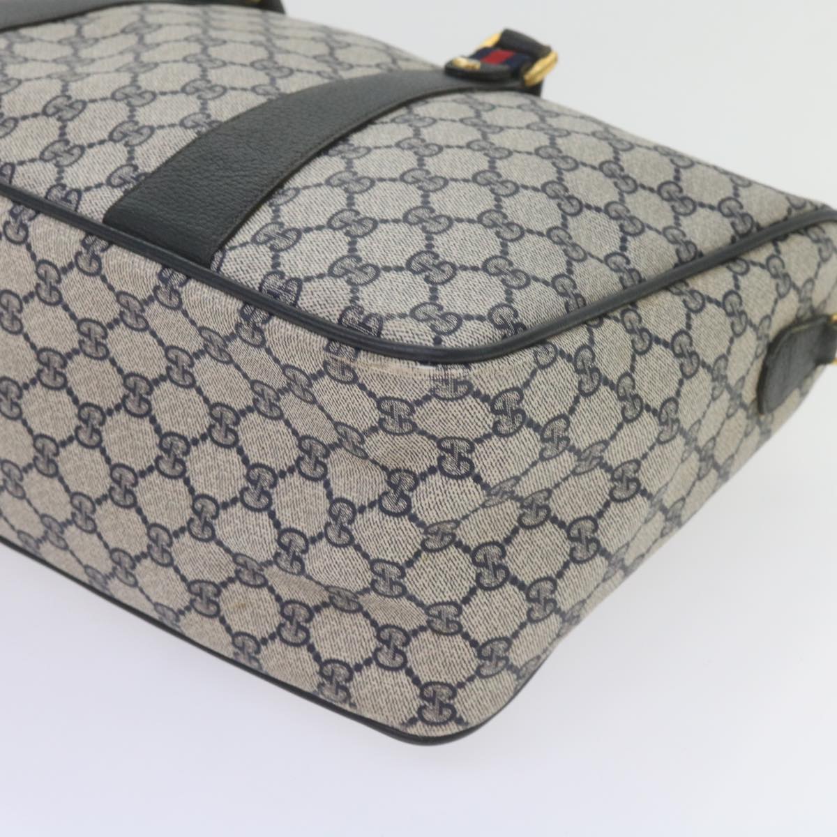 GUCCI GG Supreme Sherry Line Boston Bag PVC Leather Red 39 02 041 61035