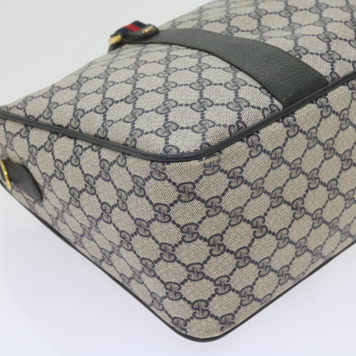GUCCI GG Supreme Sherry Line Boston Bag PVC Leather Red 39 02 041 61035