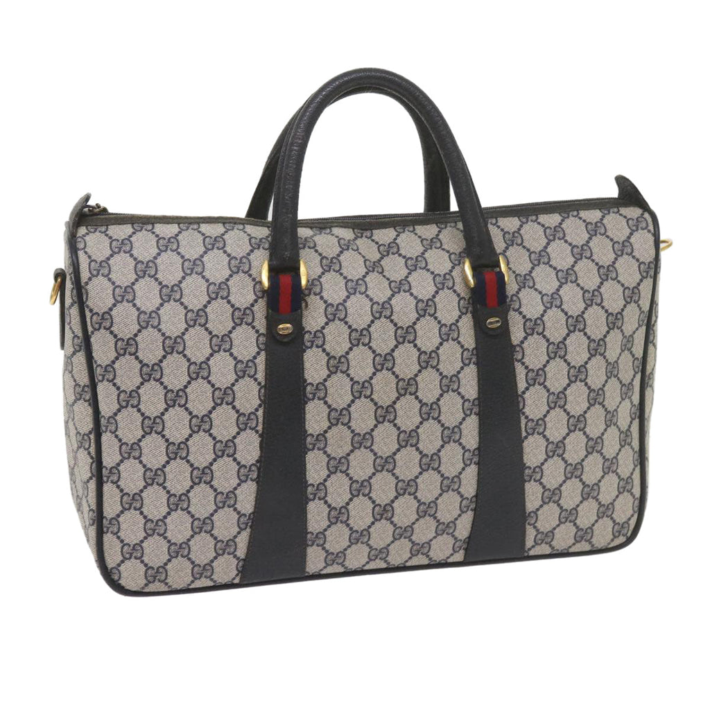 GUCCI GG Supreme Sherry Line Boston Bag PVC Leather Red 39 02 041 61035
