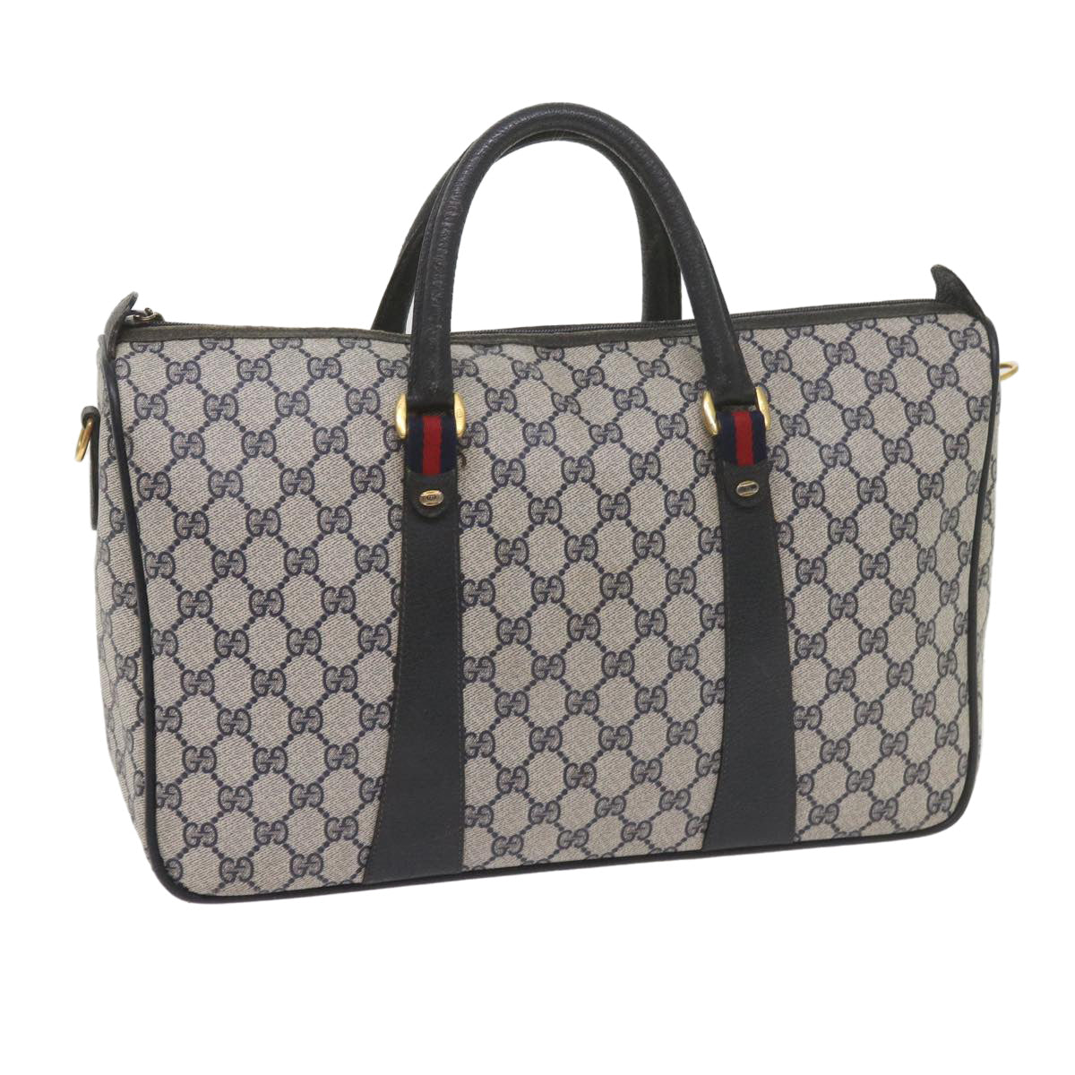 GUCCI GG Supreme Sherry Line Boston Bag PVC Leather Red 39 02 041 61035