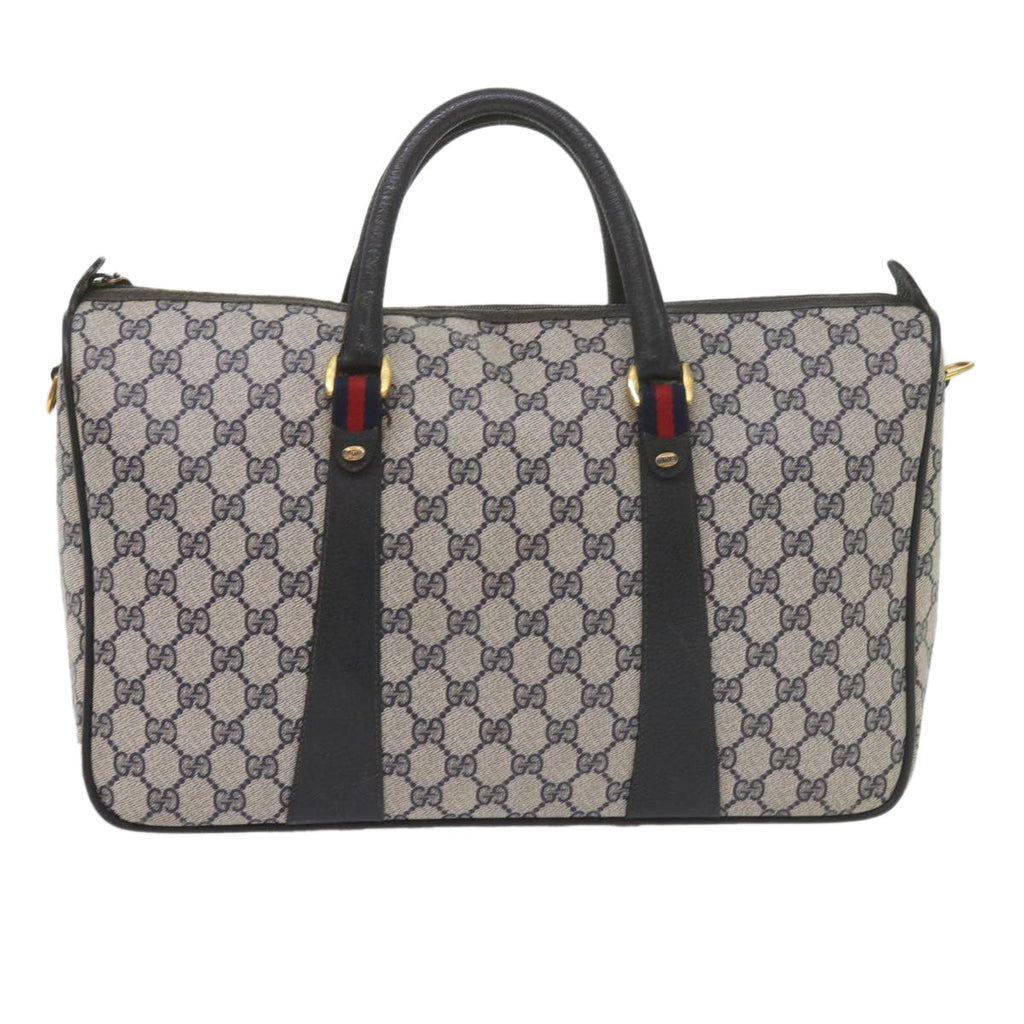 GUCCI GG Supreme Sherry Line Boston Bag PVC Leather Red 39 02 041 61035