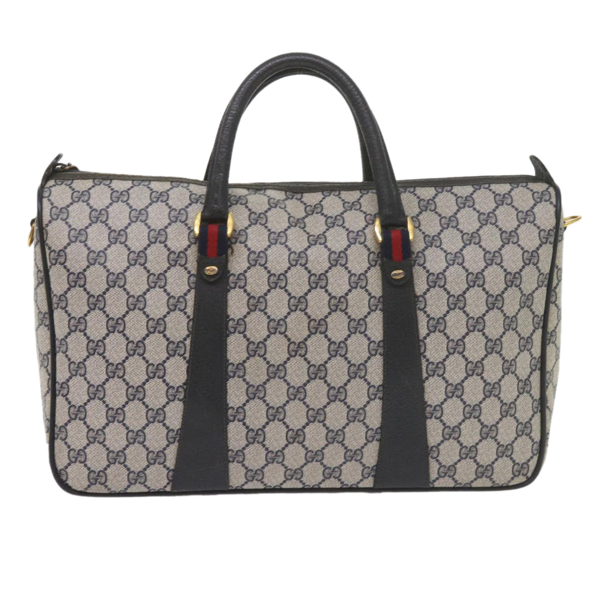 GUCCI GG Supreme Sherry Line Boston Bag PVC Leather Red 39 02 041 61035