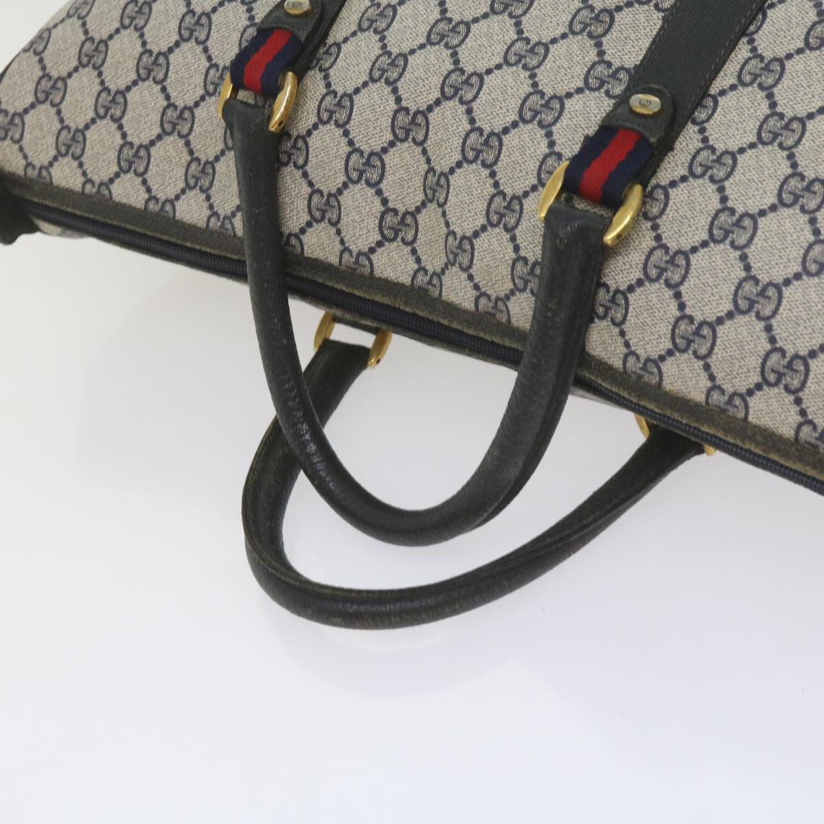 GUCCI GG Supreme Sherry Line Boston Bag PVC Leather Red 39 02 041 61035