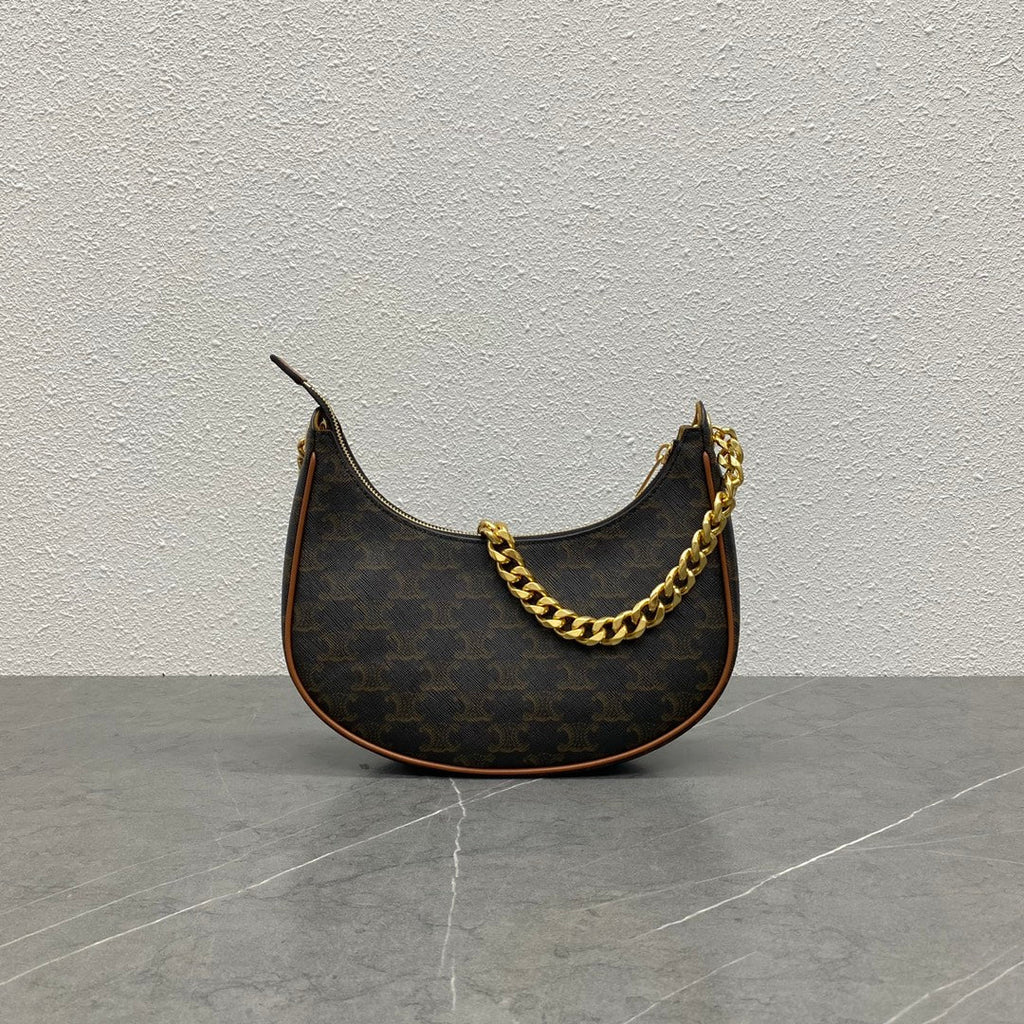 GLAMI MeGLAMIum Ava Chain In Triomphe Canvas Tan For Women 10in/25cm 199582BZJ.04LU