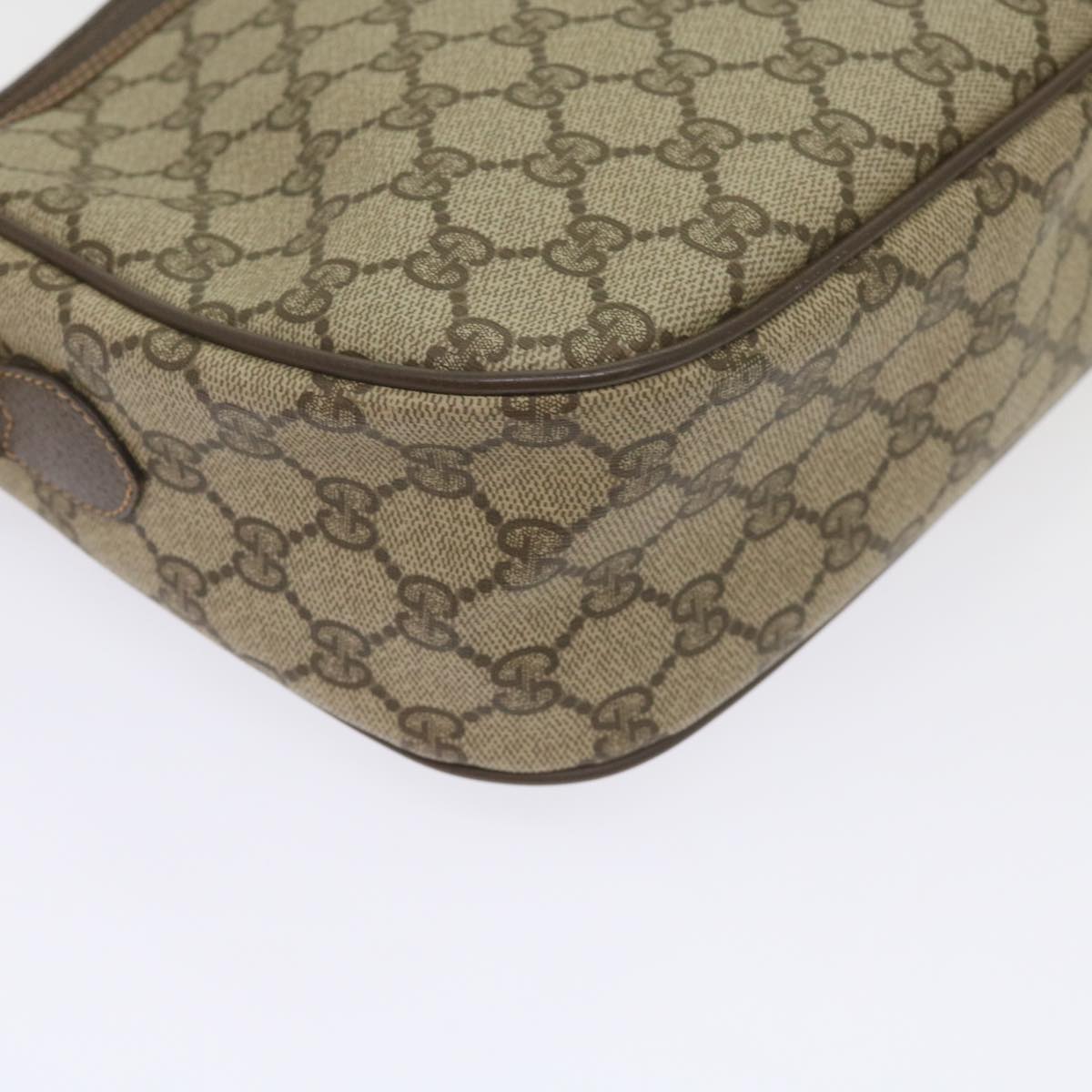 GUCCI GG Supreme Web Sherry Line Shoulder Bag Beige Red 89 02 077 61063