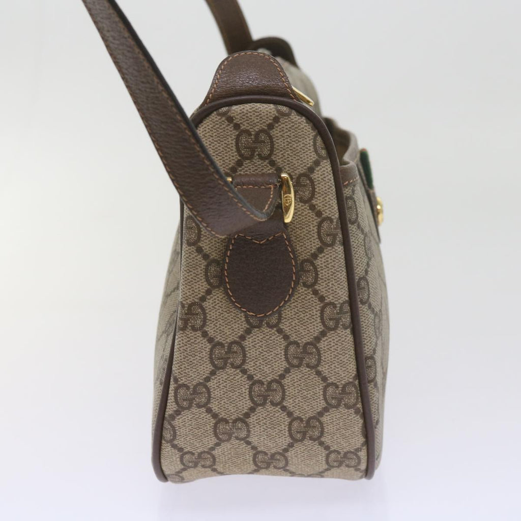 GUCCI GG Supreme Web Sherry Line Shoulder Bag Beige Red 89 02 077 61063