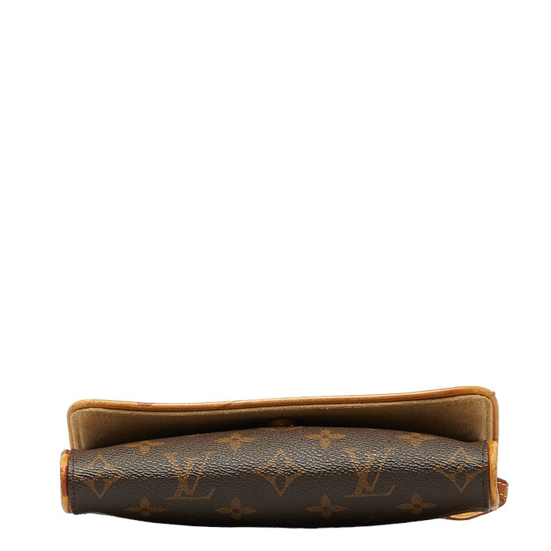 Louis Vuitton Monogram Pochette Twin PM Shoulder Bag M51854 Brown PVC Leather  Louis Vuitton