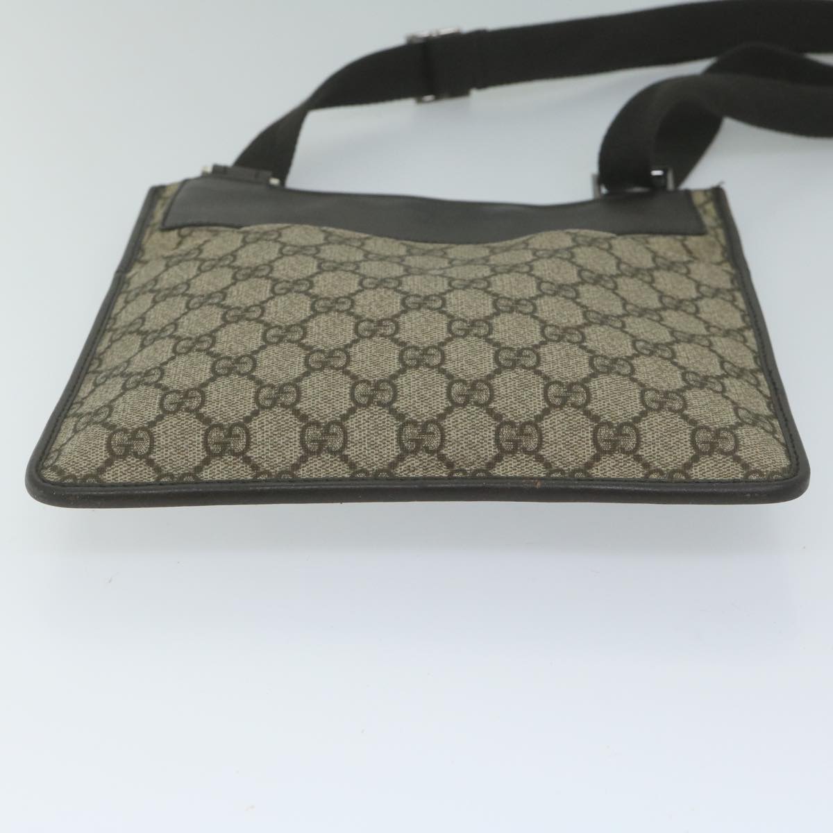 GUCCI GG Supreme Shoulder Bag PVC Leather Beige 27639 61079