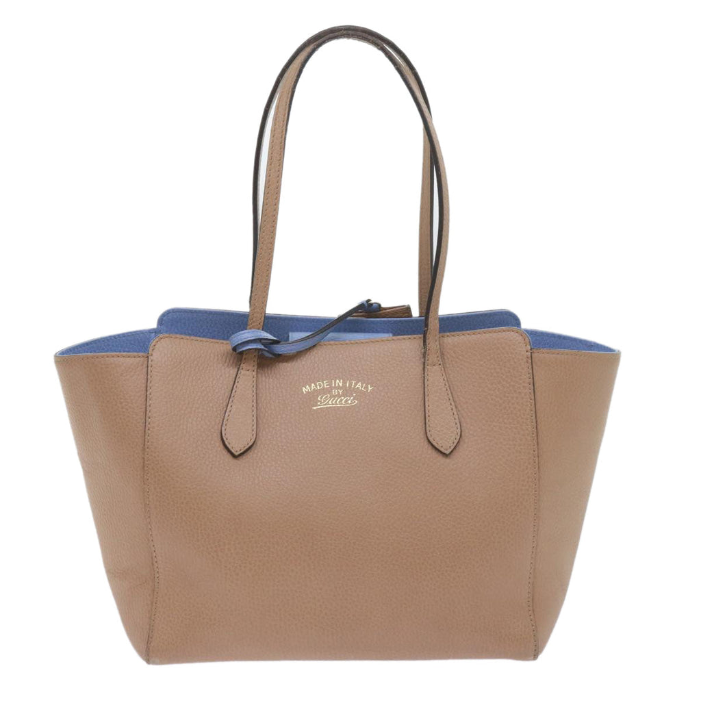 GUCCI Swing Tote Bag Leather Beige 354408 61085