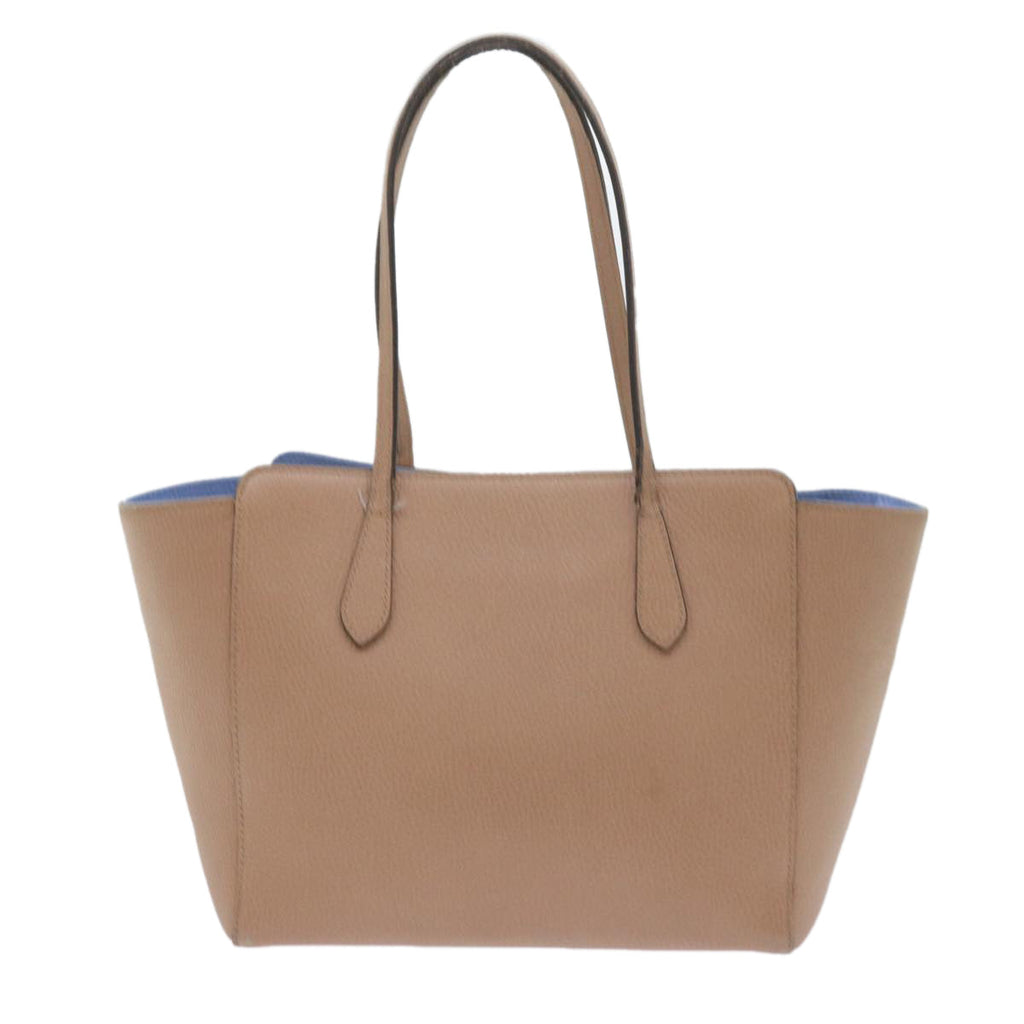 GUCCI Swing Tote Bag Leather Beige 354408 61085
