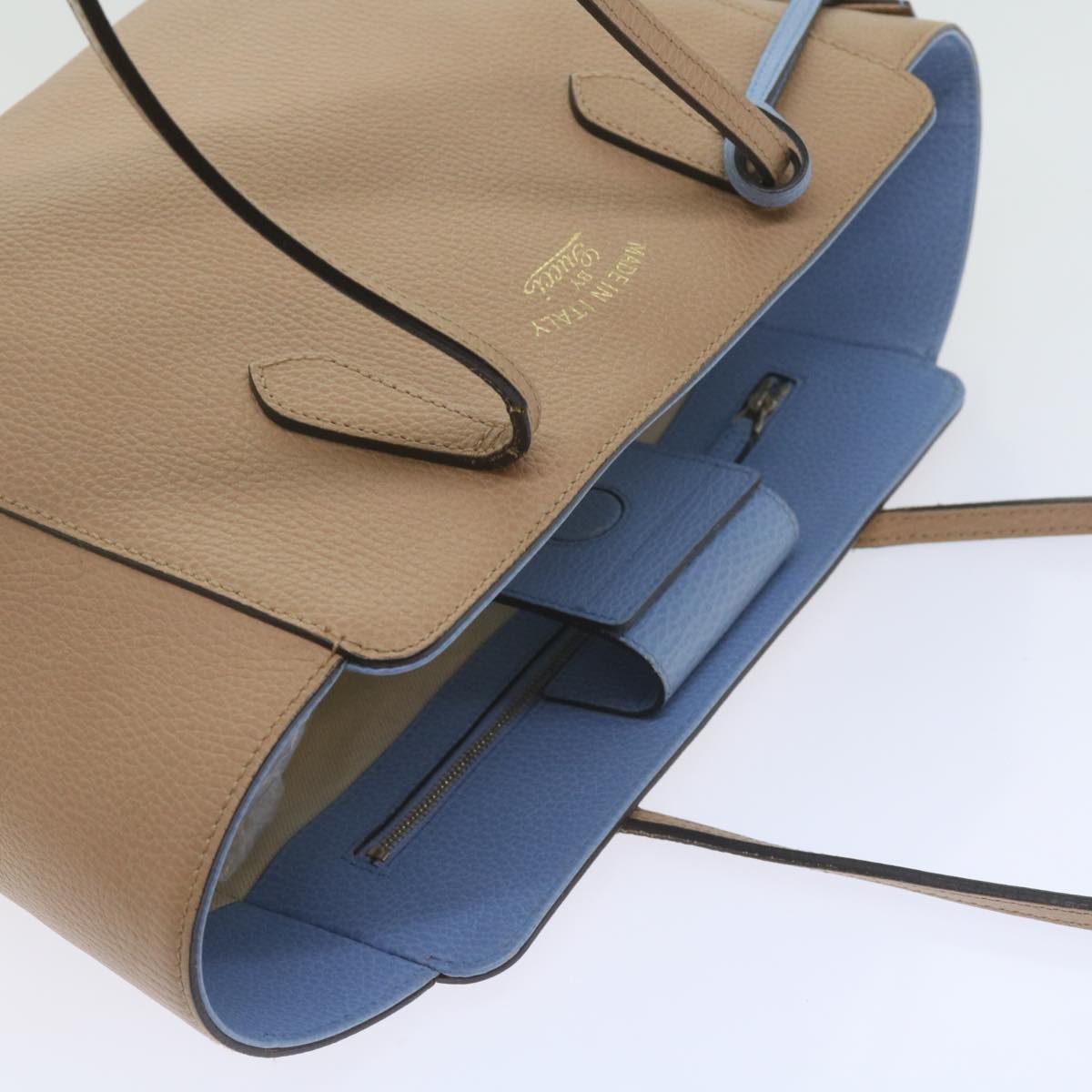 GUCCI Swing Tote Bag Leather Beige 354408 61085