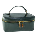GUCCI Bamboo Vanity Cosmetic Pouch Patent leather Green 032 1956 0150 61086