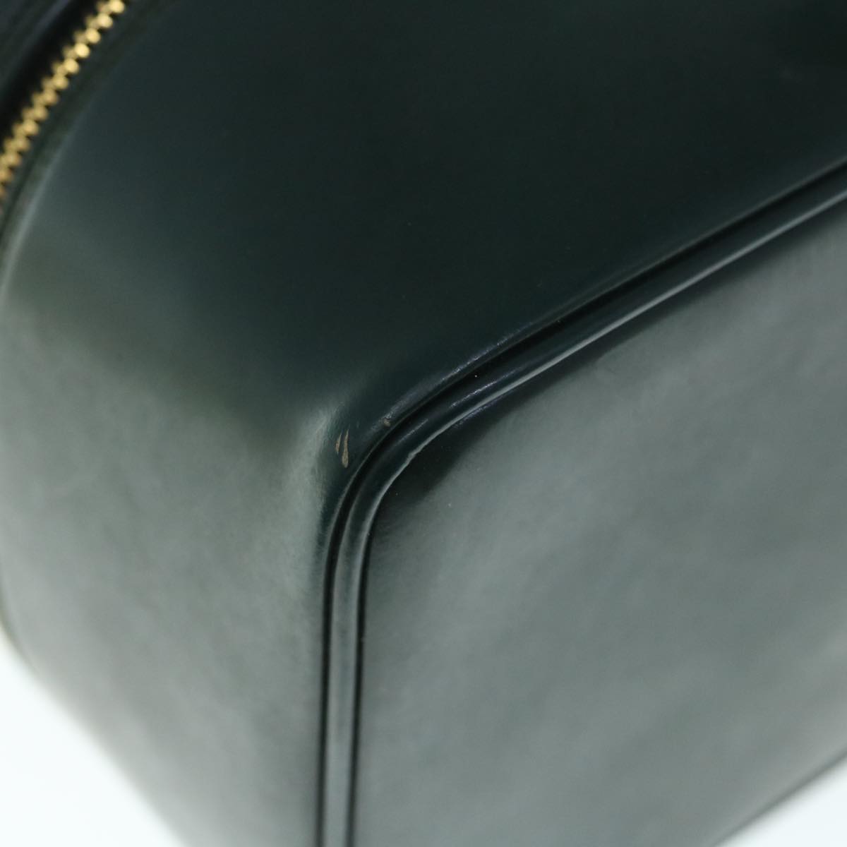 GUCCI Bamboo Vanity Cosmetic Pouch Patent leather Green 032 1956 0150 61086