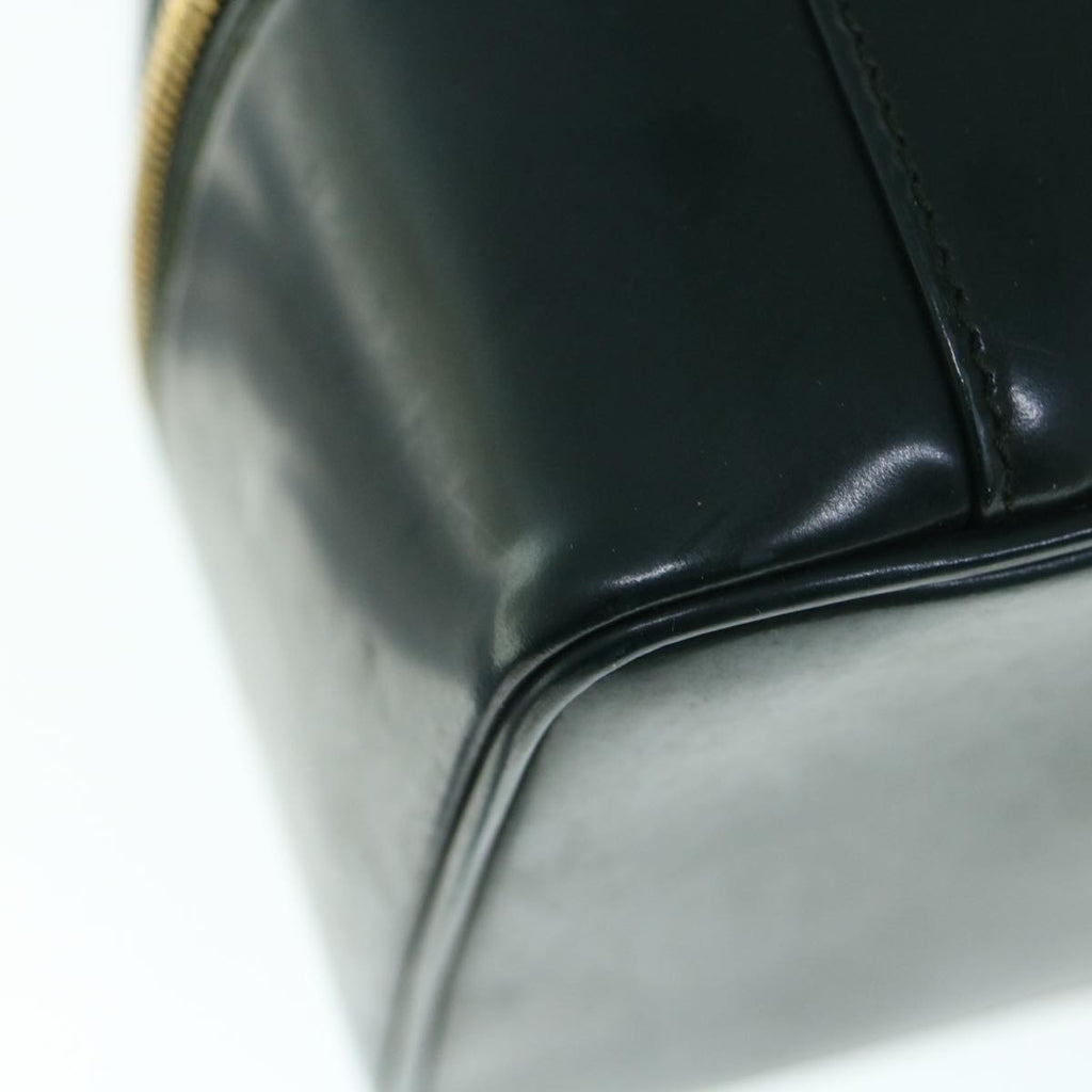 GUCCI Bamboo Vanity Cosmetic Pouch Patent leather Green 032 1956 0150 61086