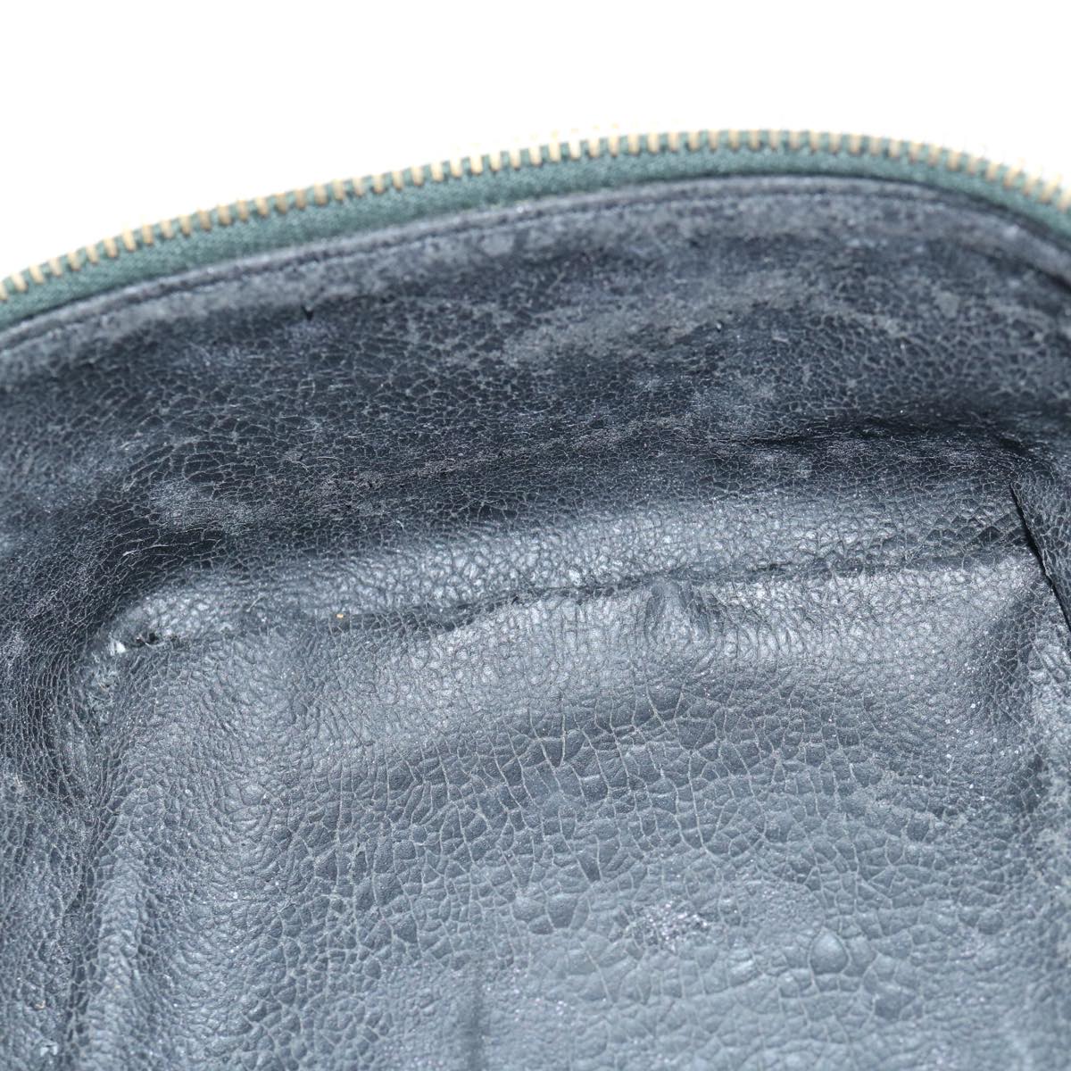GUCCI Bamboo Vanity Cosmetic Pouch Patent leather Green 032 1956 0150 61086
