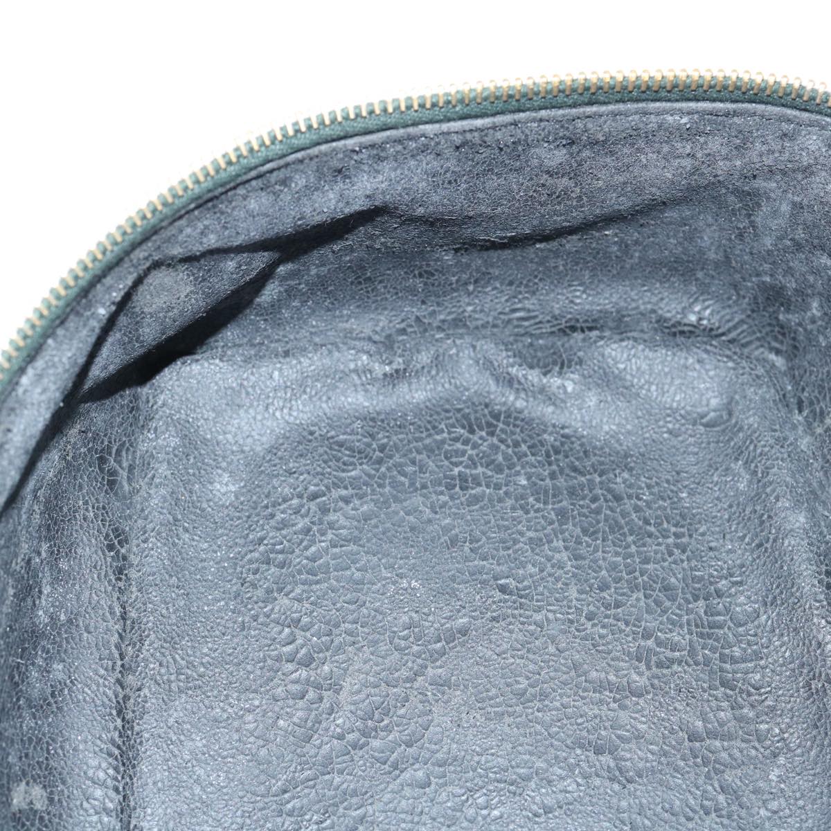 GUCCI Bamboo Vanity Cosmetic Pouch Patent leather Green 032 1956 0150 61086