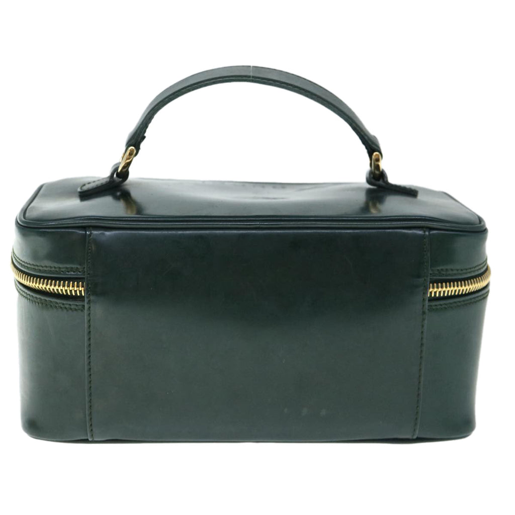 GUCCI Bamboo Vanity Cosmetic Pouch Patent leather Green 032 1956 0150 61086