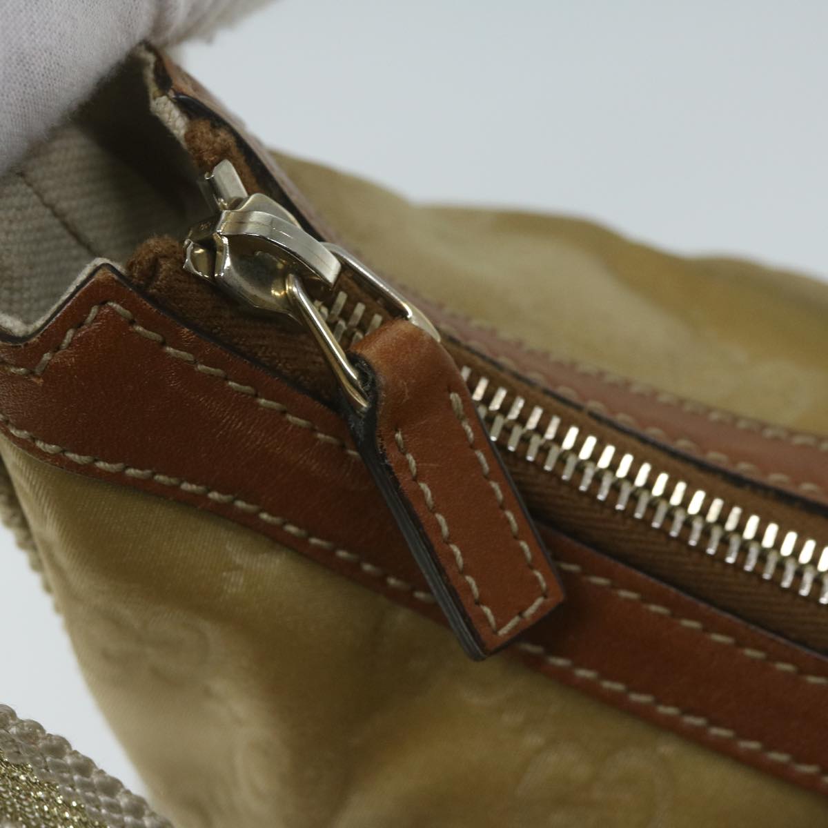 GUCCI GG Canvas Shoulder Bag Beige 181092 61091