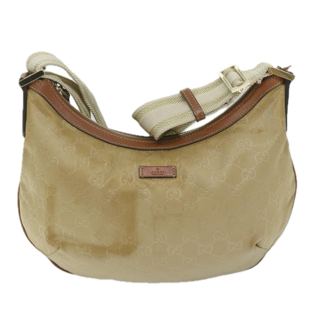 GUCCI GG Canvas Shoulder Bag Beige 181092 61091