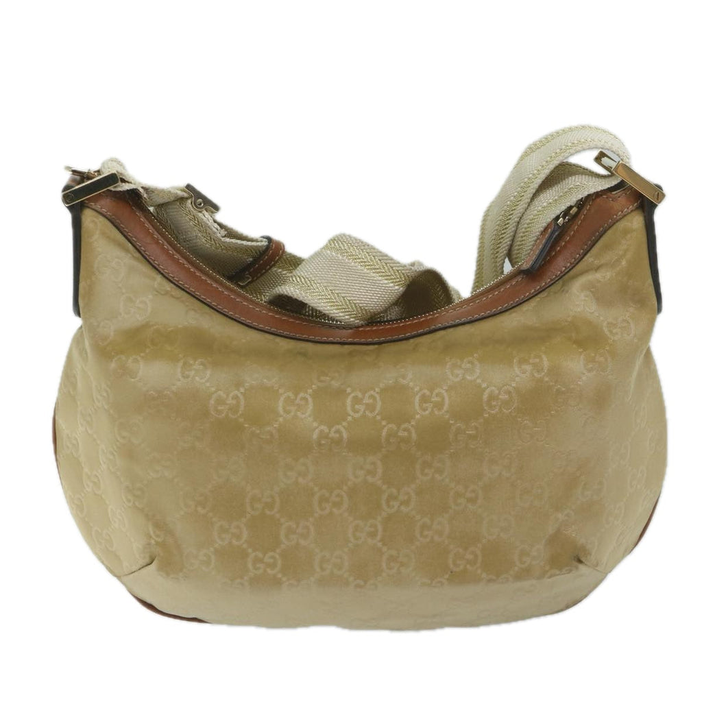 GUCCI GG Canvas Shoulder Bag Beige 181092 61091