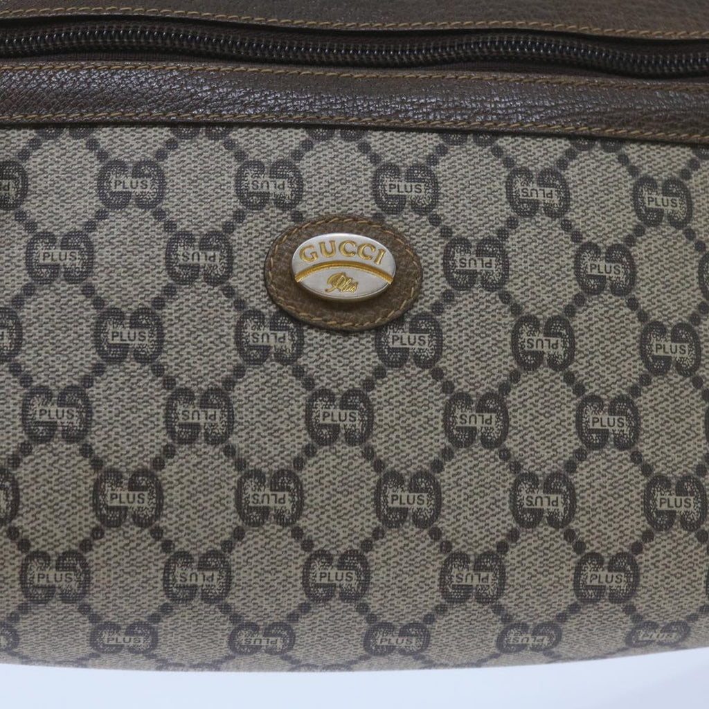 GUCCI GG Plus Supreme Clutch Bag PVC Leather Beige 61108