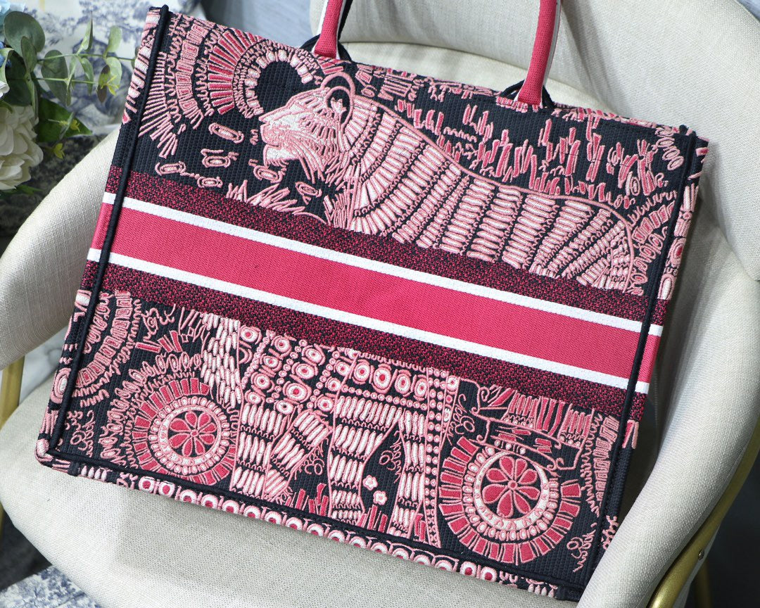 GLAMI Large Book Tote Pink Multicolor, For Women, WomenÃ¢â‚¬â„¢s Handbags 16.5in/42cm CD