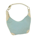 GUCCI GG Canvas Shoulder Bag Turquoise Blue 001 4158 3754 61197