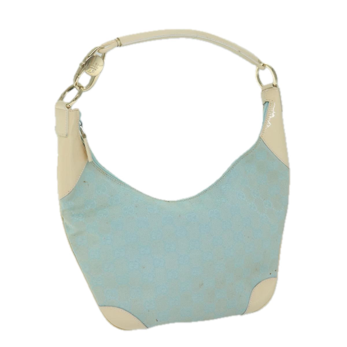 GUCCI GG Canvas Shoulder Bag Turquoise Blue 001 4158 3754 61197