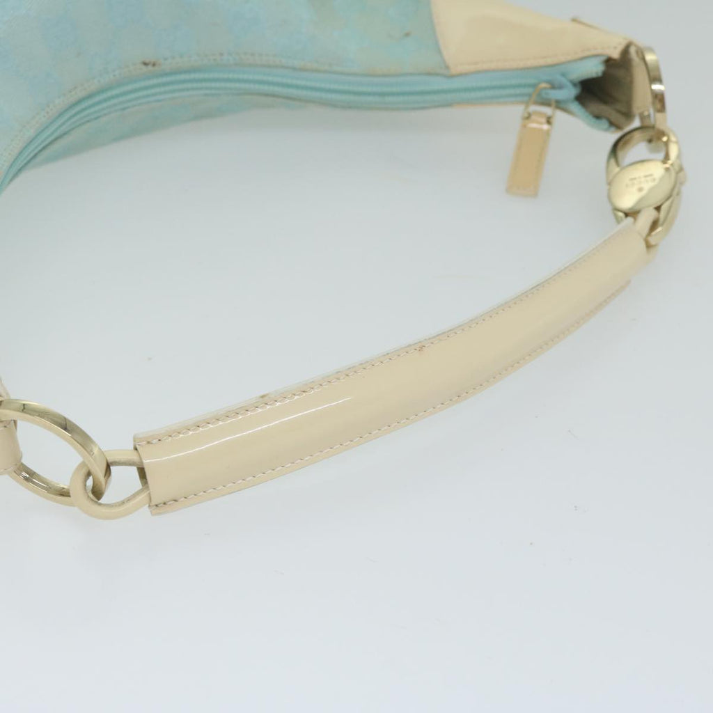 GUCCI GG Canvas Shoulder Bag Turquoise Blue 001 4158 3754 61197