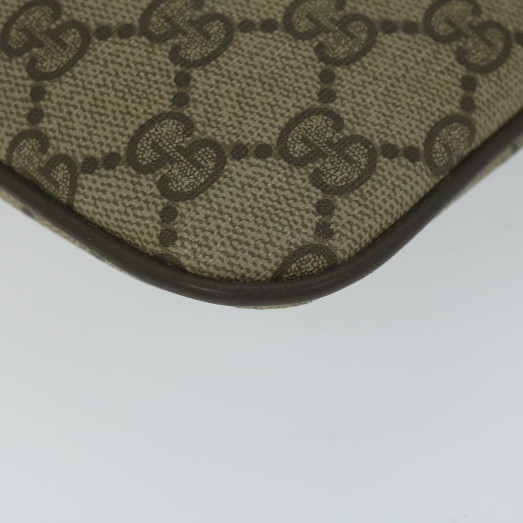 GUCCI GG Canvas Web Sherry Line Shoulder Bag PVC Beige Green Red 61211