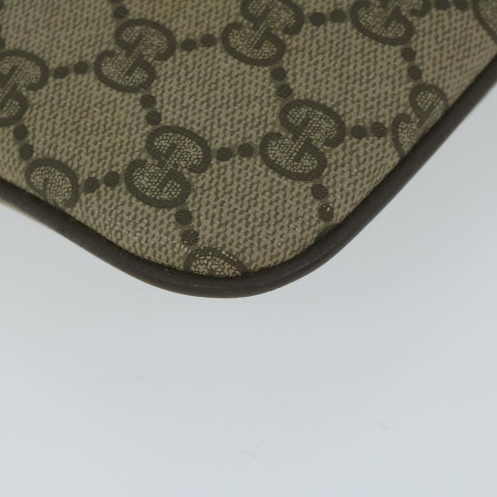 GUCCI GG Canvas Web Sherry Line Shoulder Bag PVC Beige Green Red 61211
