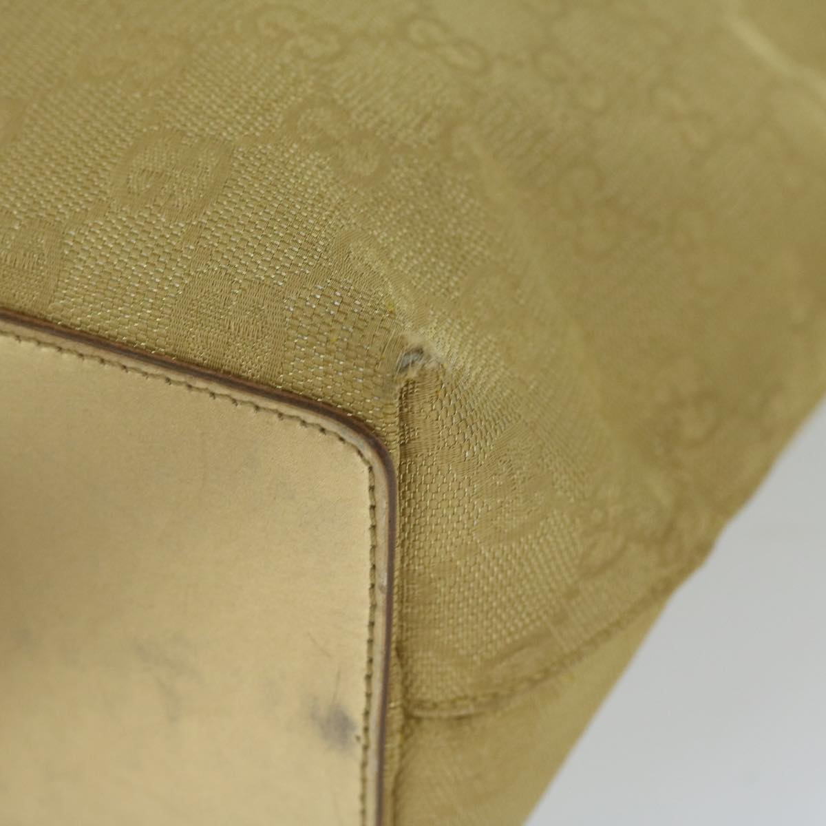 GUCCI GG Canvas Tote Bag Gold 002 1099 61245