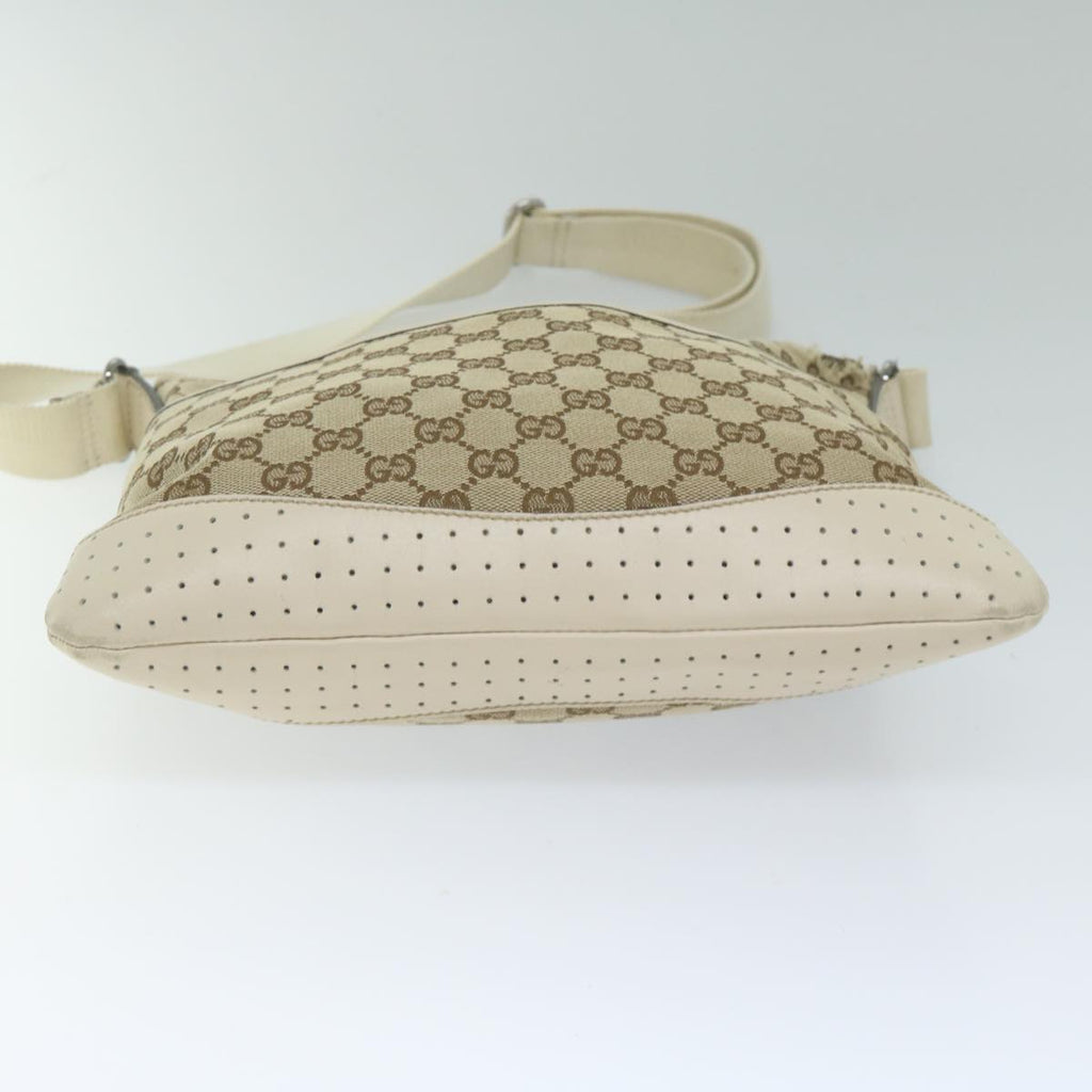 GUCCI GG Canvas Shoulder Bag Beige 145857 61246
