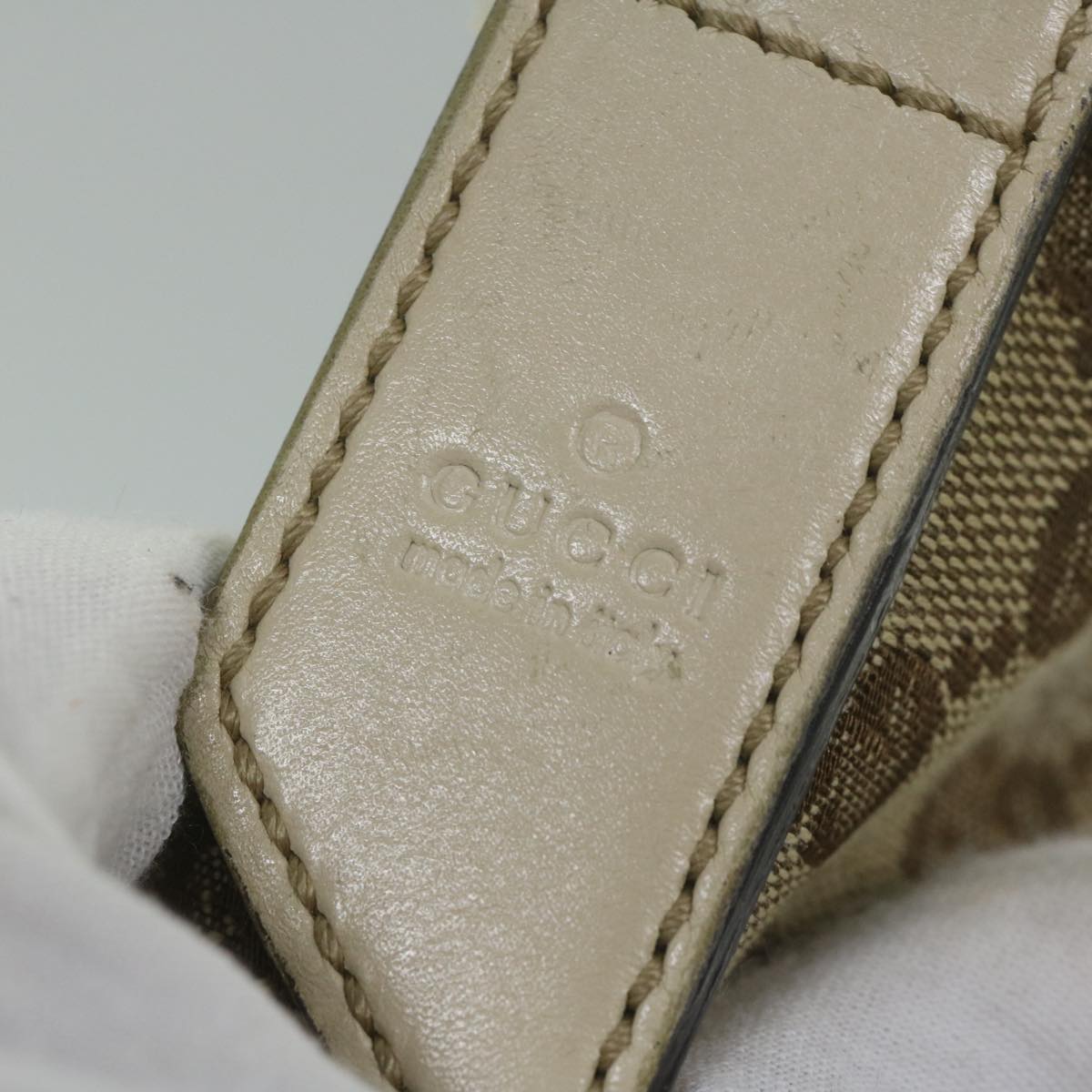 GUCCI GG Canvas Shoulder Bag Beige 145857 61246