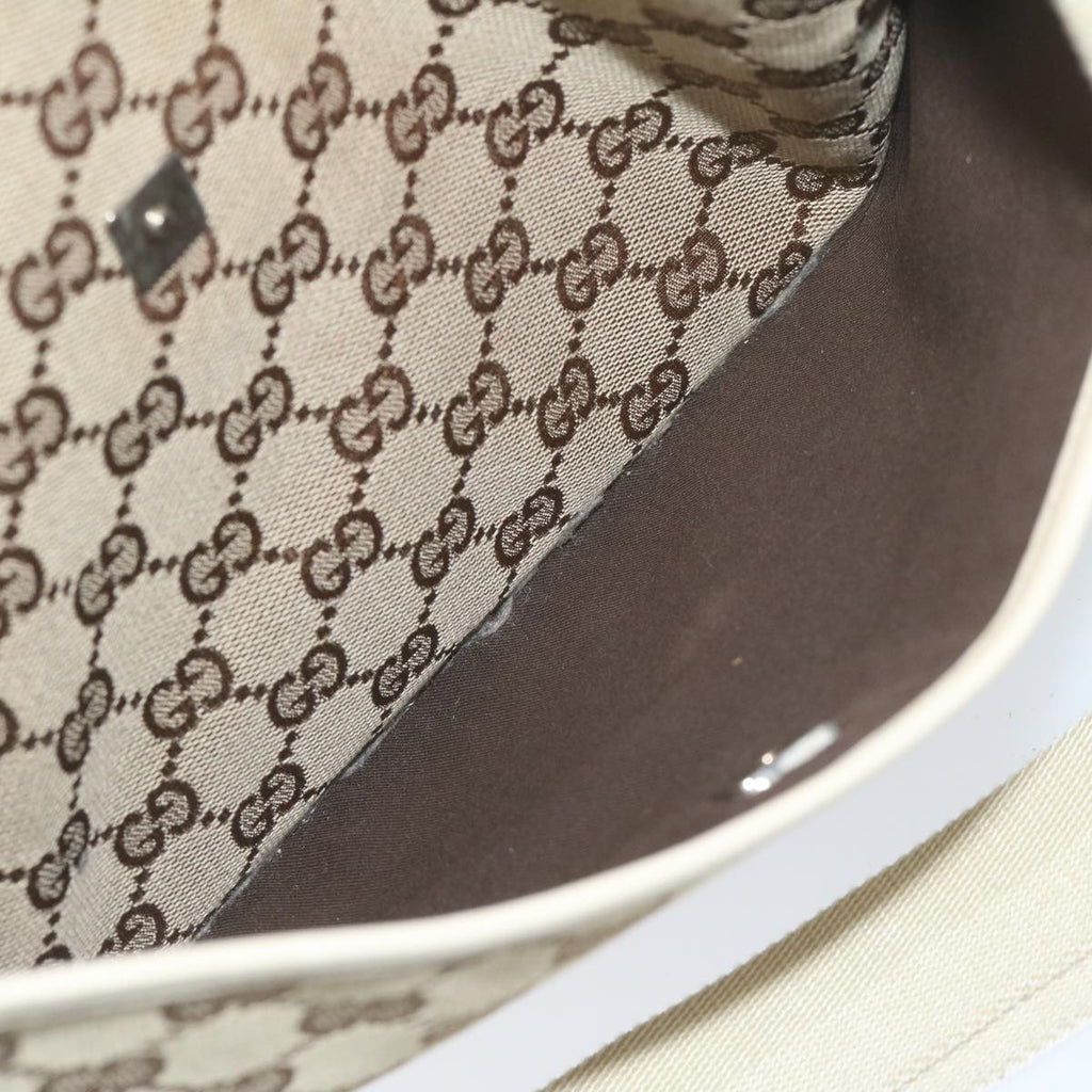 GUCCI GG Canvas Shoulder Bag Beige 145857 61246