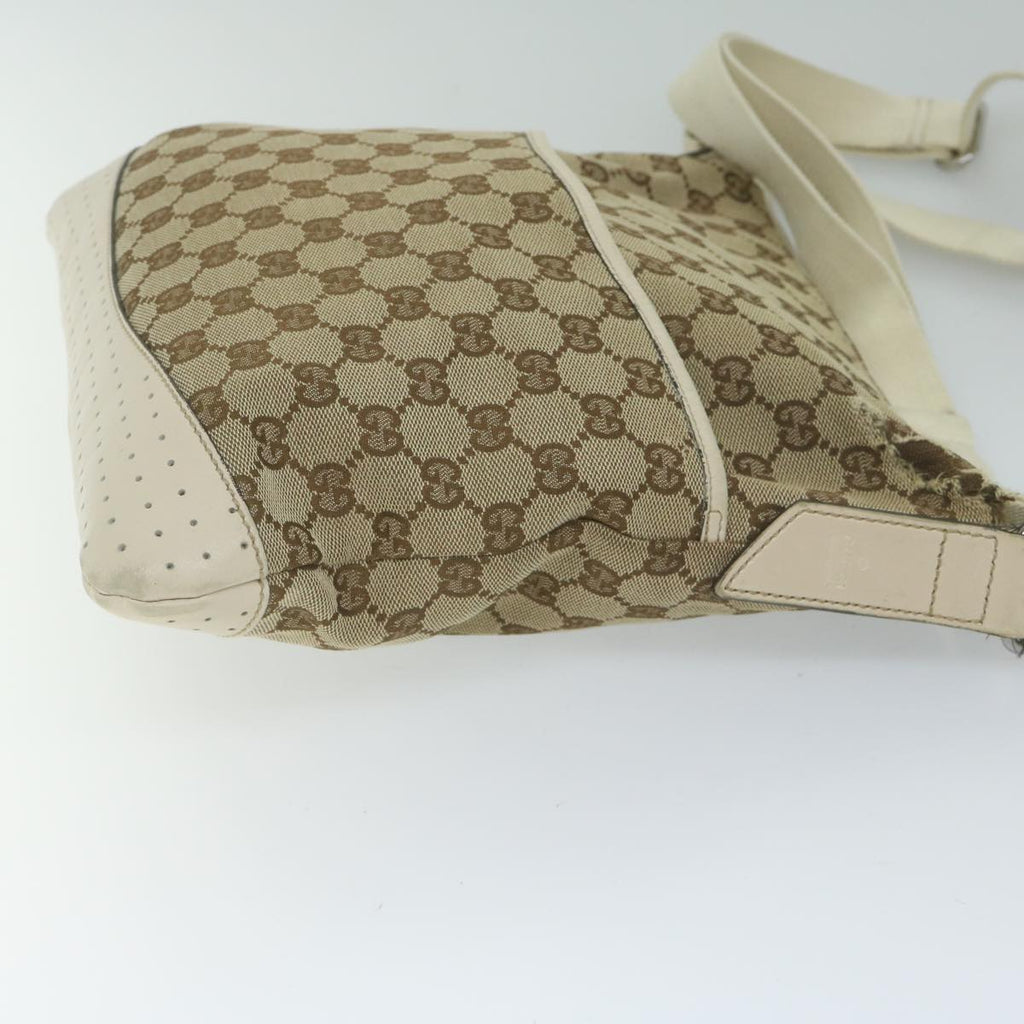 GUCCI GG Canvas Shoulder Bag Beige 145857 61246