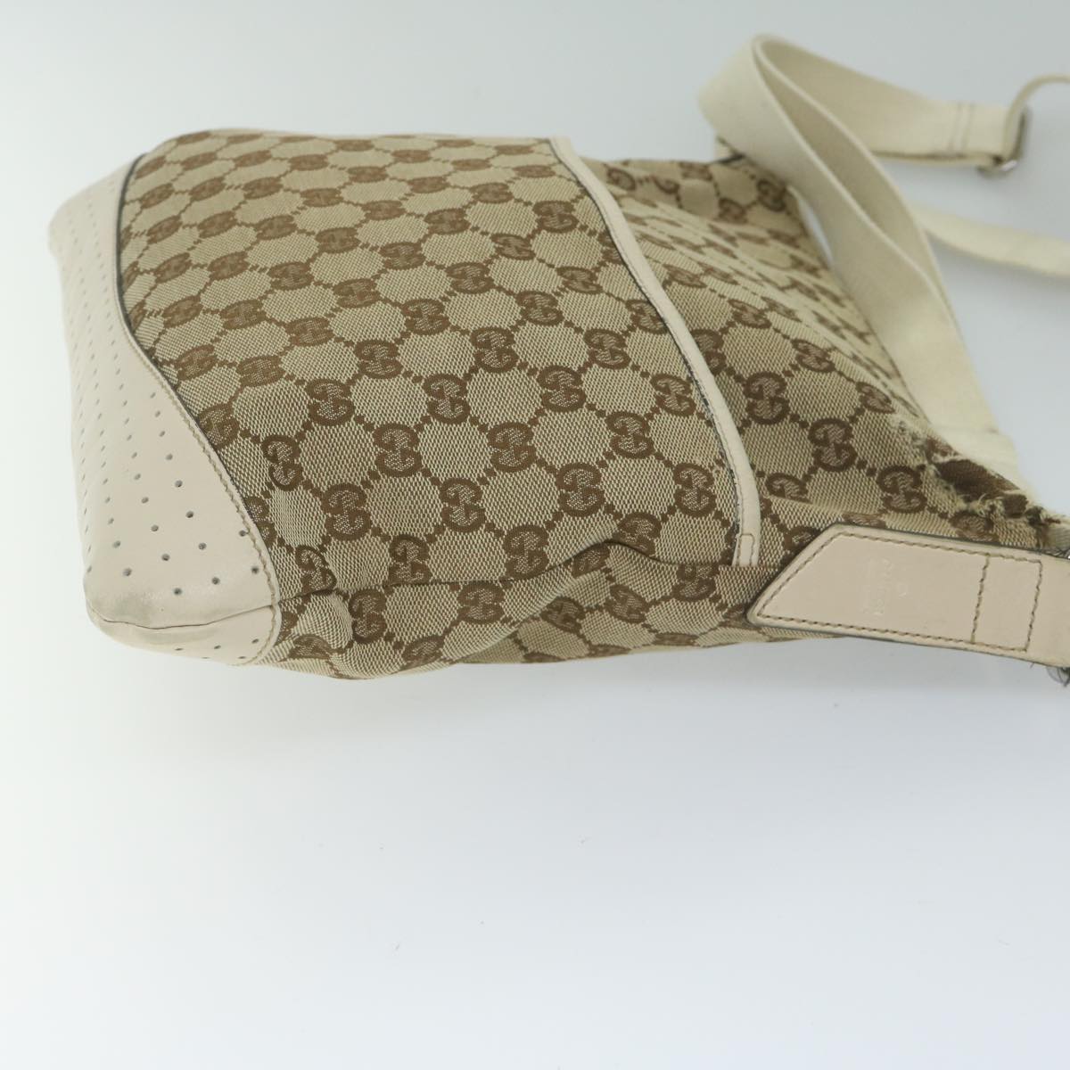 GUCCI GG Canvas Shoulder Bag Beige 145857 61246