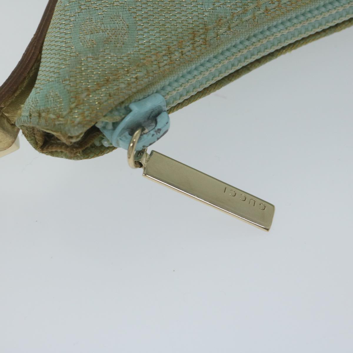 GUCCI GG Canvas Shoulder Bag Light Blue 61257
