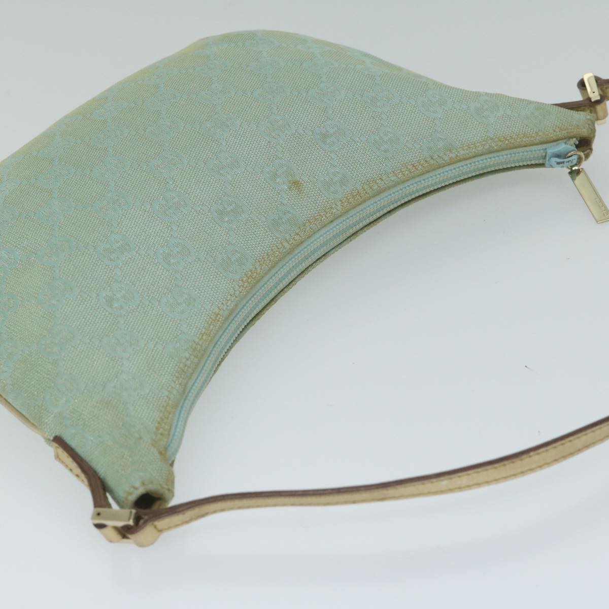 GUCCI GG Canvas Shoulder Bag Light Blue 61257